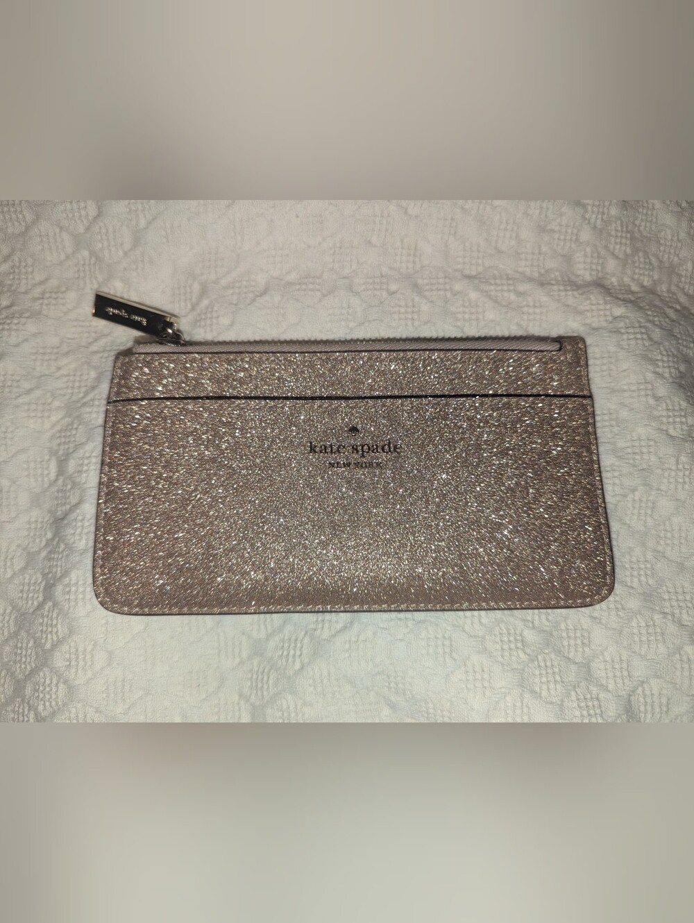 Kate Spade Rose Gold Glitter Card Wallet